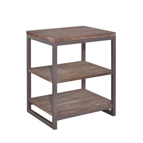 Homestyles Barnside Wood Nightstand in Gray