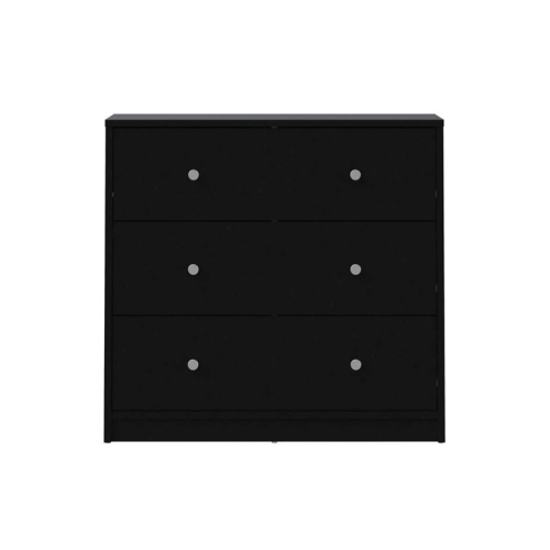 Tvilum Portland Contemporary 3 Drawer Chest in Black