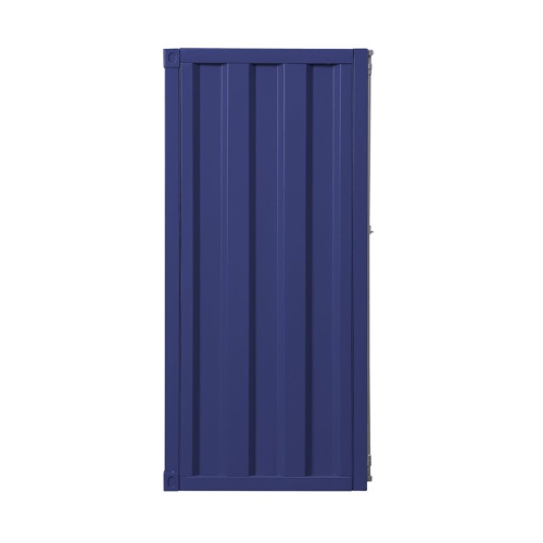 Bowery Hill Industrial Contemporary Metal Chest with 1 Door in Blue