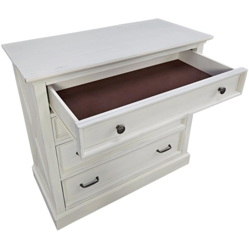 Homestyles Seaside Lodge Wood Chest in Off White