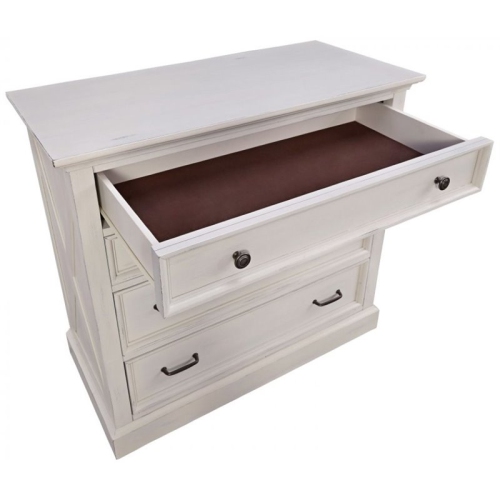 Bowery Hill 4 Drawer Wooden Chest in White