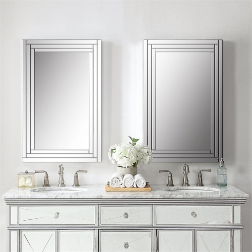 Bowery Hill Contemporary Frameless Vanity Mirror