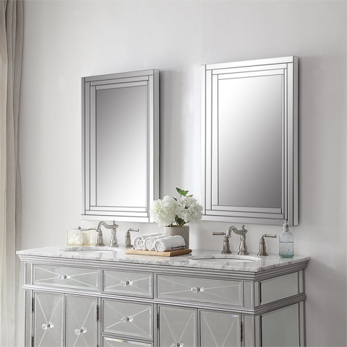 Bowery Hill Contemporary Frameless Vanity Mirror