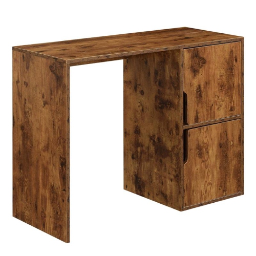 CONVENIENCE CONCEPTS  Designs2Go Student Desk With Storage Cabinets In Nutmeg Wood Finish