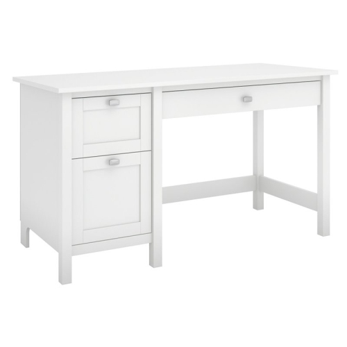 SCRANTON & CO  3 Drawer Computer Office Desk With Storage In Pure White