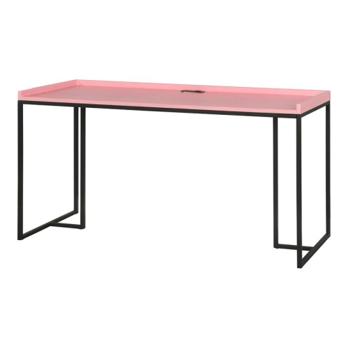 FURNITURE OF AMERICA  Timor Modern Wood Computer Desk With USB In In Pink