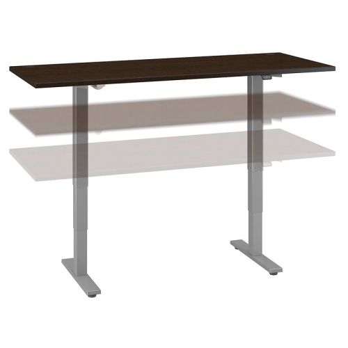 BBF Move 40 Series 72W Height Adjustable Desk In Mocha Cherry - Engineered Wood