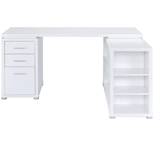 Pemberly Row L Shaped Writing Desk in White
