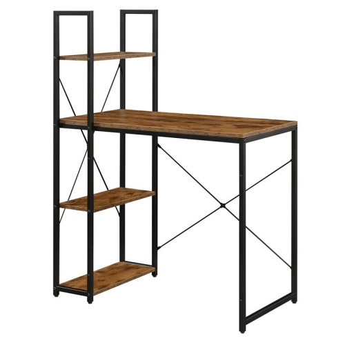 CONVENIENCE CONCEPTS  Designs2Go Office Workstation With Shelves In Nutmeg Wood