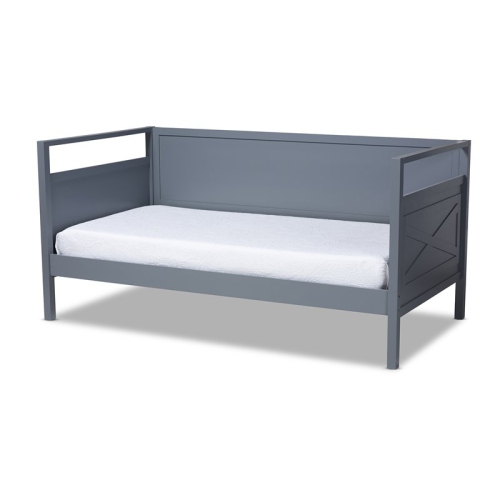 Bowery Hill Grey Wood Twin Size Daybed