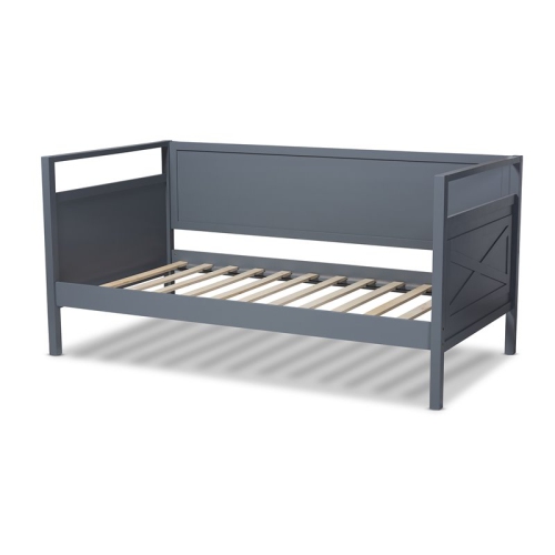 Bowery Hill Grey Wood Twin Size Daybed