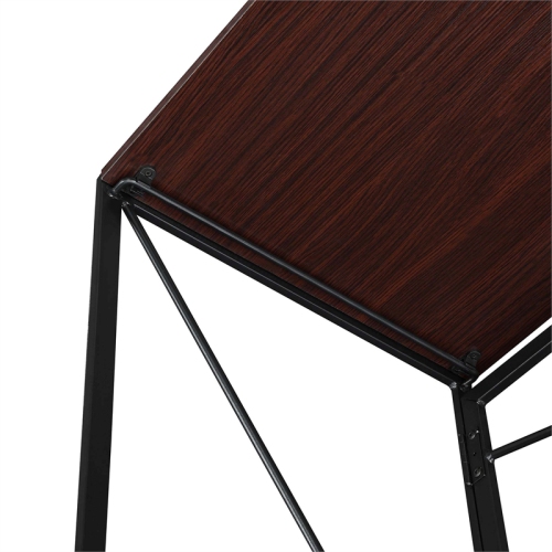 Convenience Concepts Xtra Folding Desk with Charging Station in Espresso Wood