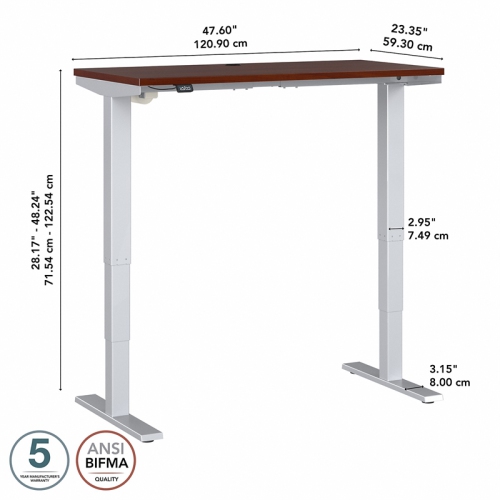 Move 40 Series 48W Height Adjustable Desk in Hansen Cherry - Engineered Wood