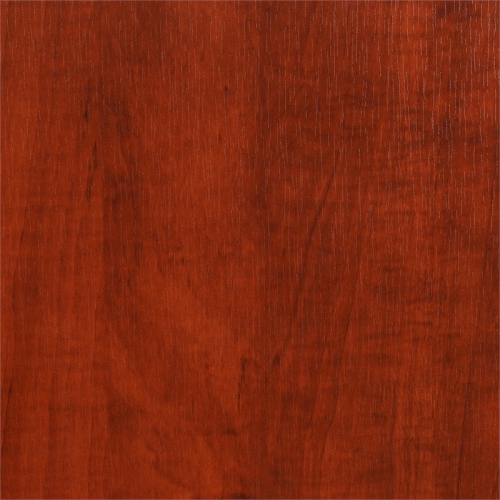 Designs2Go Trestle Desk with Charging Station in Cherry Wood Finish with Shelves