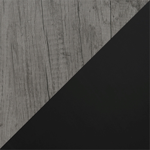 Convenience Concepts Xtra Folding Desk in Gray Wood Finish and Black Metal Frame