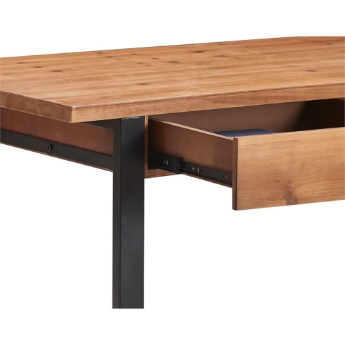 Serta Leighton Writing Desk Wood and Black Metal