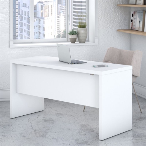 Scranton & Co Furniture 60W Credenza Desk in Pure White