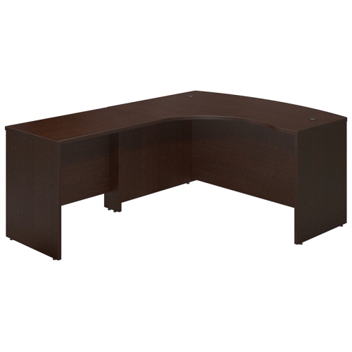Bush Business Furniture Series C Elite 60W x 43D Left Bowfront Desk Shell in Cherry