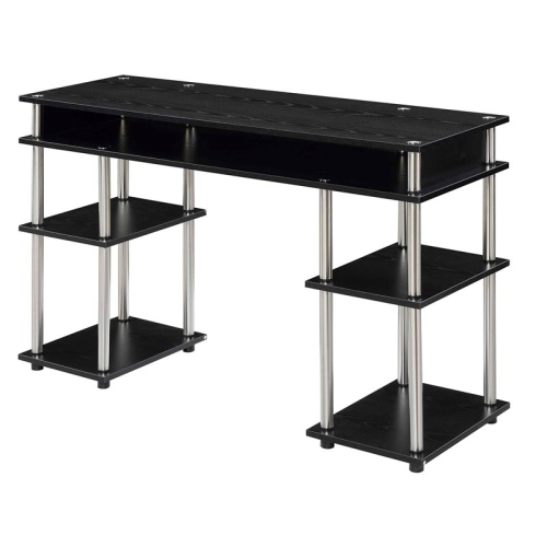 PEMBERLY ROW  No Tools Student Desk In Wood Finish In Black