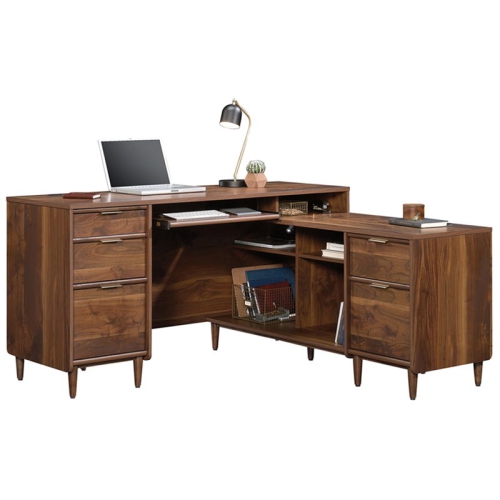 Sauder Clifford Place L Shaped Computer Desk in Grand Walnut
