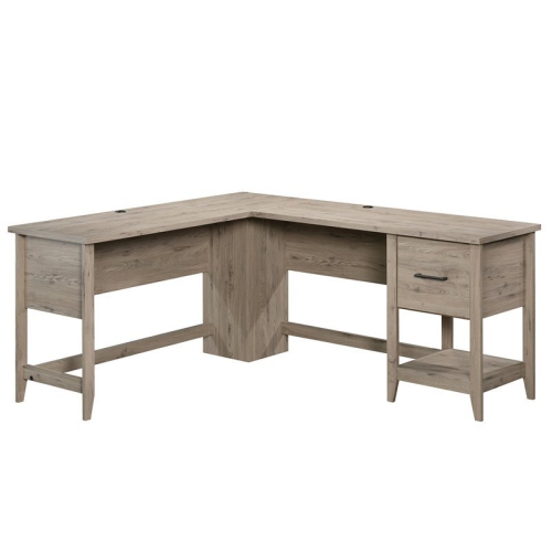 SCRANTON & CO  Contemporary Engineered Wood L-Shaped Computer Desk In Laurel Oak
