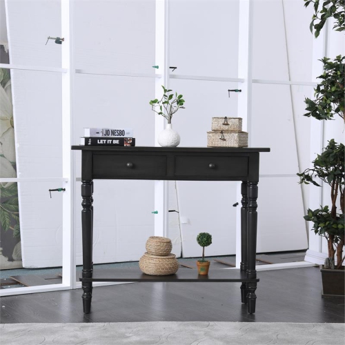 Furniture of America Humphry Transitional Wood 2-Drawer Writing Desk in Gray