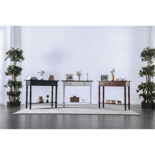 Furniture of America Humphry Transitional Wood 2-Drawer Writing Desk in Gray