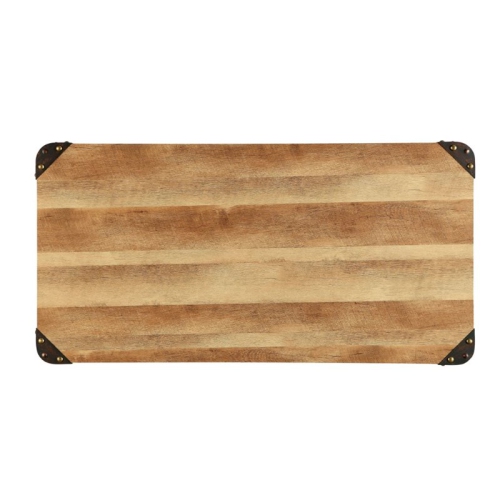 Furniture of America Jonathan Metal Writing Desk with Casters in Antique Black