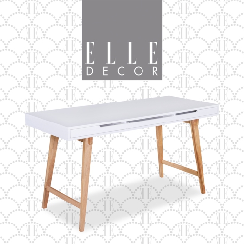 Elle Decor Giselle Writing Desk in French White