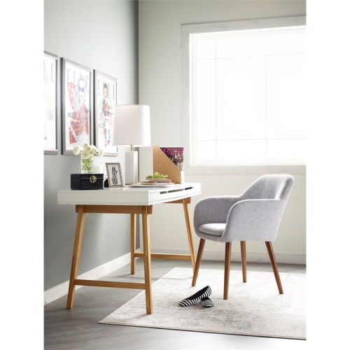 Elle Decor Giselle Writing Desk in French White