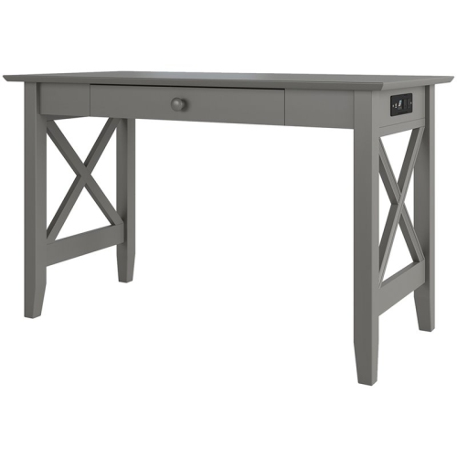 AFI Lexi Charger Writing Desk in Gray