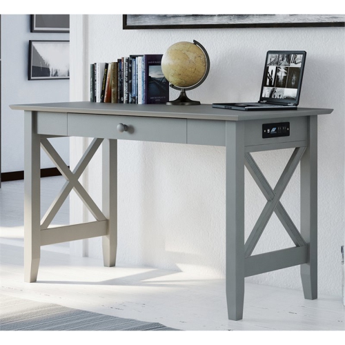 AFI Lexi Charger Writing Desk in Gray