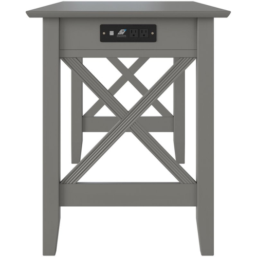 AFI Lexi Charger Writing Desk in Gray