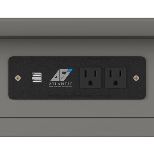 AFI Lexi Charger Writing Desk in Gray