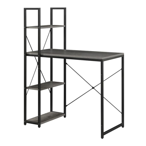 CONVENIENCE CONCEPTS  Designs2Go Office Workstation With Shelves In Wood In Gray