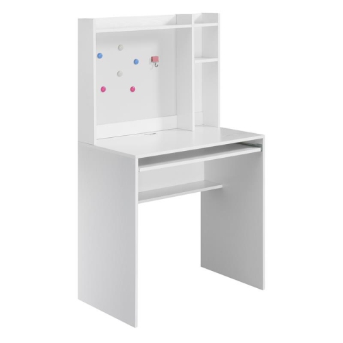 CONVENIENCE CONCEPTS  Designs2Go Student Desk With Magnetic Bulletin Board And Shelves In Wood In White