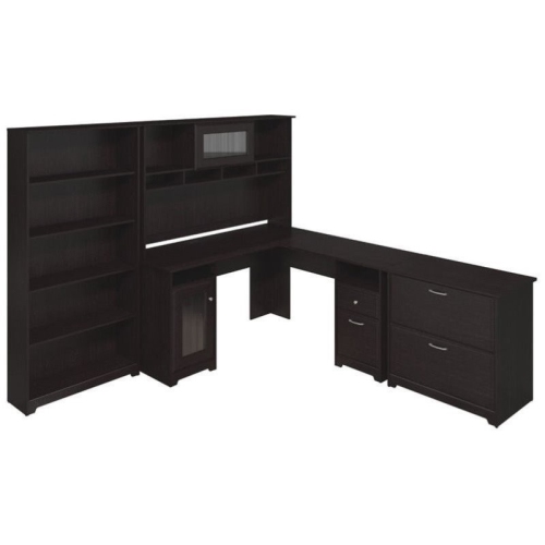 PEMBERLY ROW  3 Piece Office Set In Espresso Oak