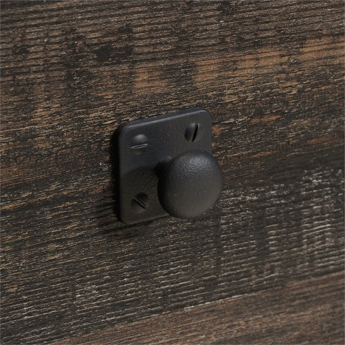 Pemberly Row Writing Desk in Carbon Oak and Black