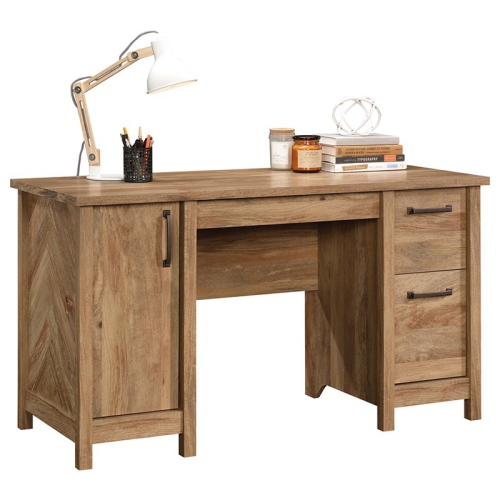 Pemberly Row Engineered Wood Computer Desk in Sindoori Mango