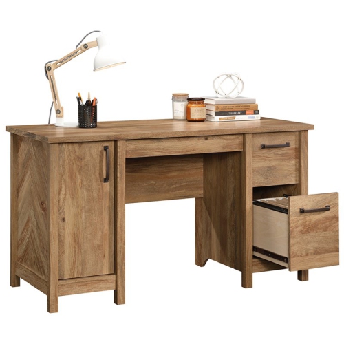 Pemberly Row Engineered Wood Computer Desk in Sindoori Mango