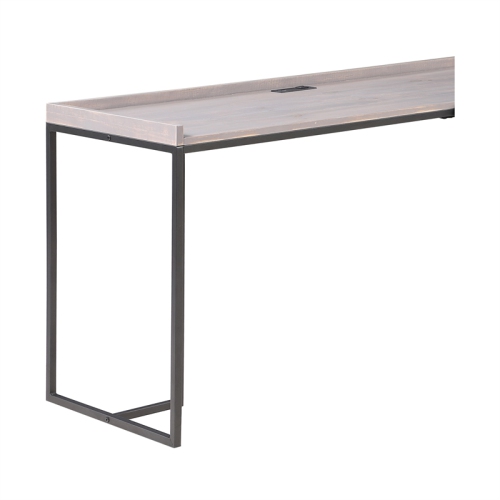 Furniture of America Timor Modern Wood Corner Computer Desk with USB in Gray