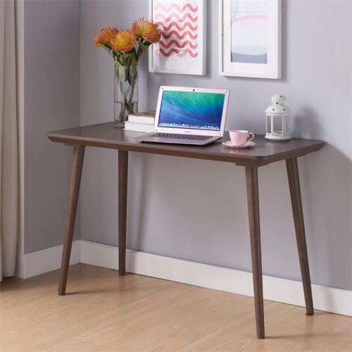 Furniture of America Asa Wood Writing Desk in Walnut Oak