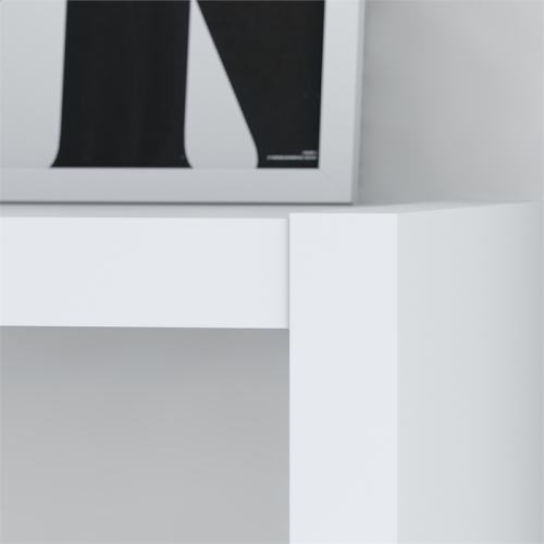 Echo 56W Bookcase Desk in Pure White - Engineered Wood