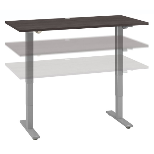 BBF Move 40 Series 60W Height Adjustable Desk In Storm Gray - Engineered Wood