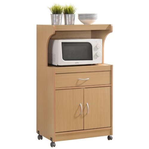 PEMBERLY ROW  Microwave Kitchen Cart In Beech