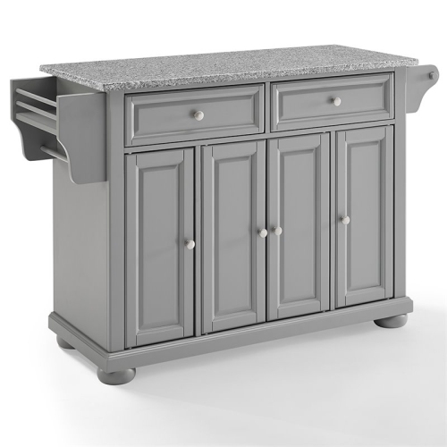 PEMBERLY ROW  Granite Top Kitchen Island In Vintage In Gray