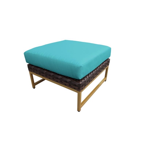 TK CLASSICS  Amalfi Ottoman In Gold And Aruba