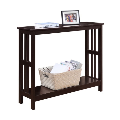 CONVENIENCE CONCEPTS  Mission Console Table In Espresso Wood Finish