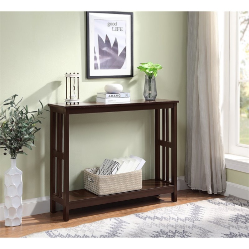 Convenience Concepts Mission Console Table in Espresso Wood Finish