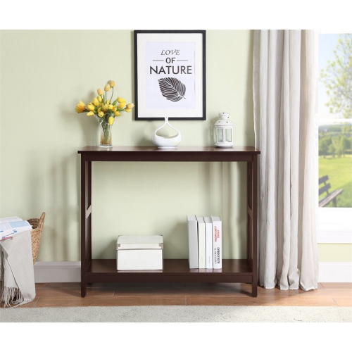 Convenience Concepts Mission Console Table in Espresso Wood Finish